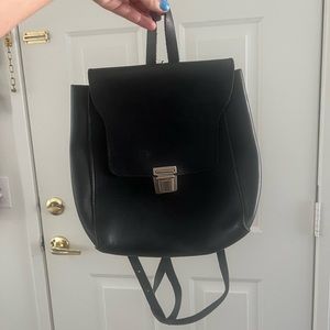 Black mini backpack